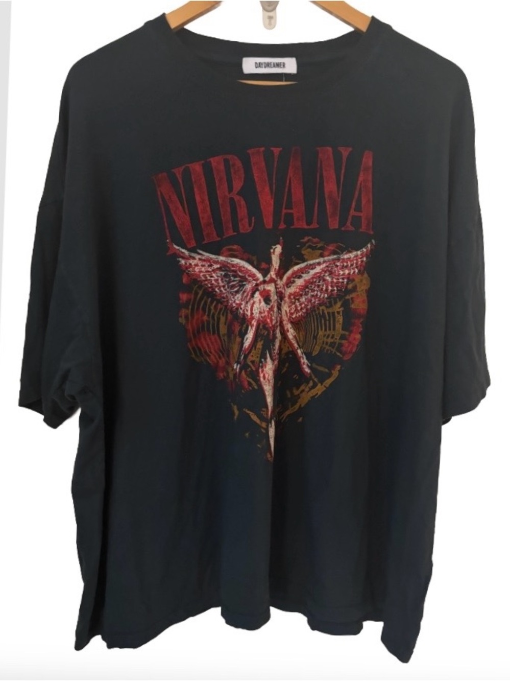 NIRVANA In Utero gry & red s/s t shirt One SZ Cobain Grunge Punk